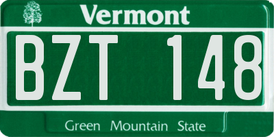 VT license plate BZT148