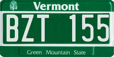 VT license plate BZT155