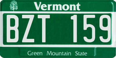 VT license plate BZT159