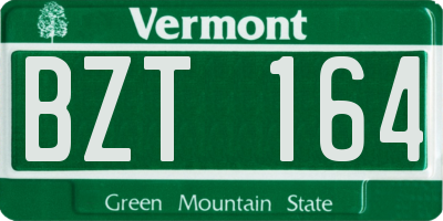 VT license plate BZT164
