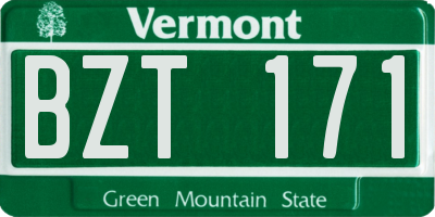 VT license plate BZT171