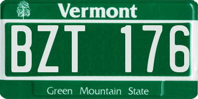VT license plate BZT176
