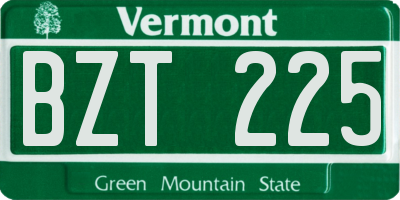 VT license plate BZT225