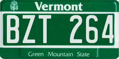VT license plate BZT264