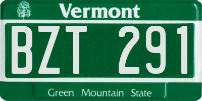 VT license plate BZT291