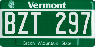 VT license plate BZT297