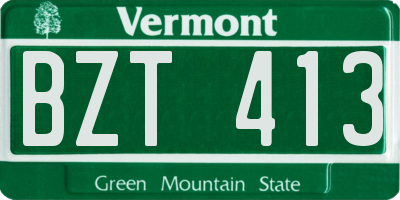 VT license plate BZT413