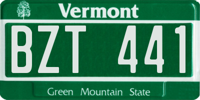VT license plate BZT441