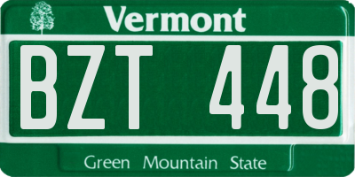 VT license plate BZT448