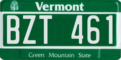 VT license plate BZT461