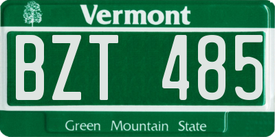 VT license plate BZT485