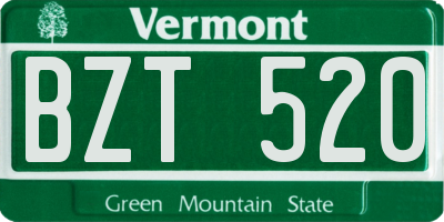 VT license plate BZT520