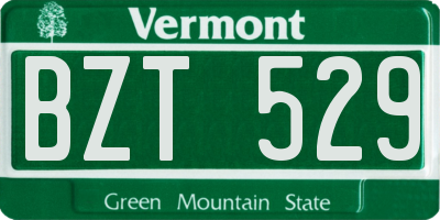 VT license plate BZT529