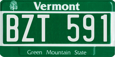 VT license plate BZT591