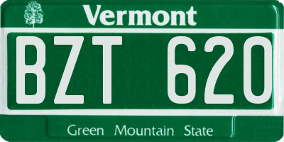 VT license plate BZT620