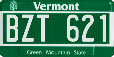 VT license plate BZT621