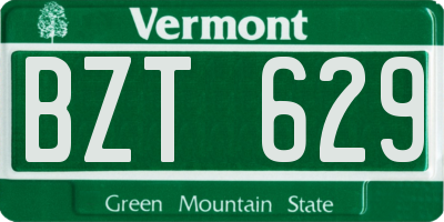 VT license plate BZT629