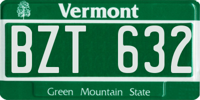VT license plate BZT632