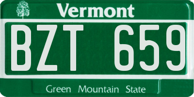 VT license plate BZT659