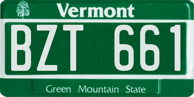 VT license plate BZT661