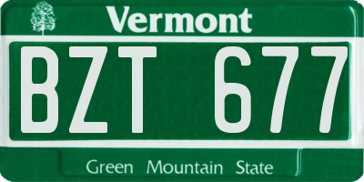 VT license plate BZT677