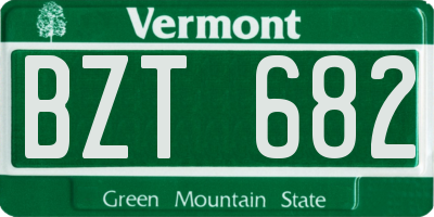 VT license plate BZT682