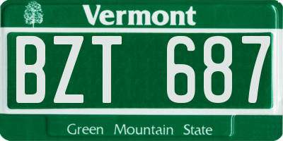 VT license plate BZT687