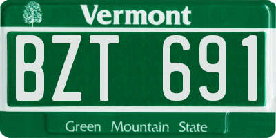 VT license plate BZT691