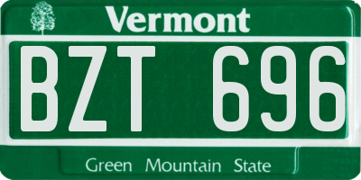 VT license plate BZT696