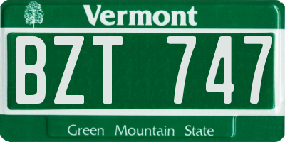 VT license plate BZT747