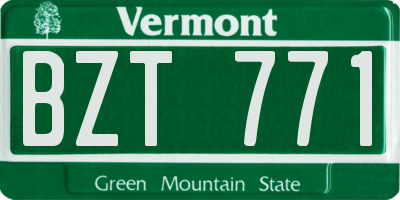 VT license plate BZT771