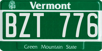 VT license plate BZT776
