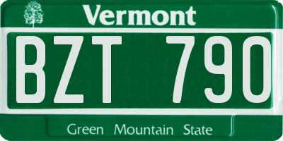 VT license plate BZT790