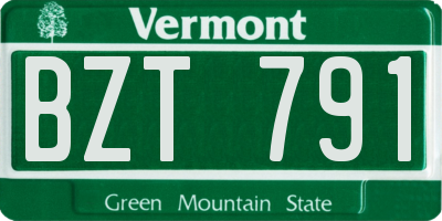 VT license plate BZT791
