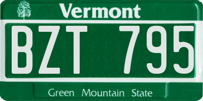 VT license plate BZT795