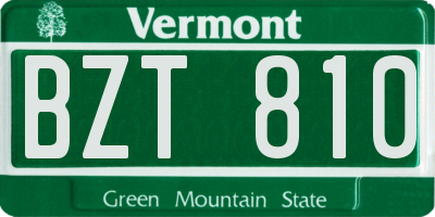 VT license plate BZT810