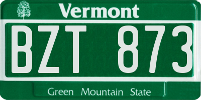 VT license plate BZT873