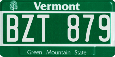 VT license plate BZT879