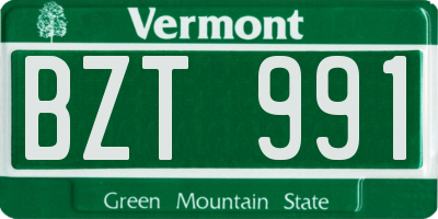 VT license plate BZT991