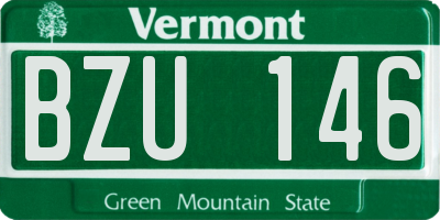 VT license plate BZU146