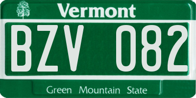 VT license plate BZV082