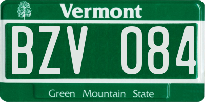 VT license plate BZV084