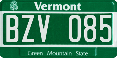 VT license plate BZV085