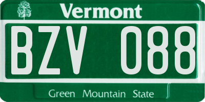 VT license plate BZV088
