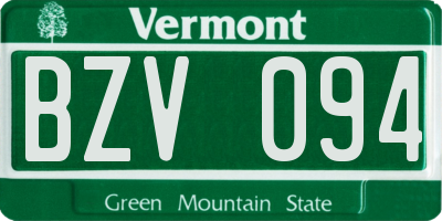 VT license plate BZV094