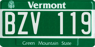 VT license plate BZV119