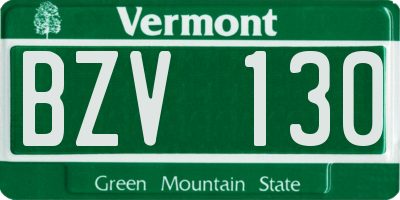 VT license plate BZV130
