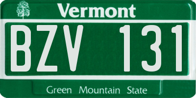 VT license plate BZV131