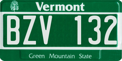 VT license plate BZV132