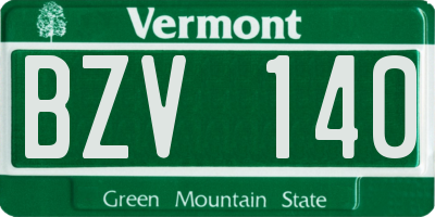 VT license plate BZV140